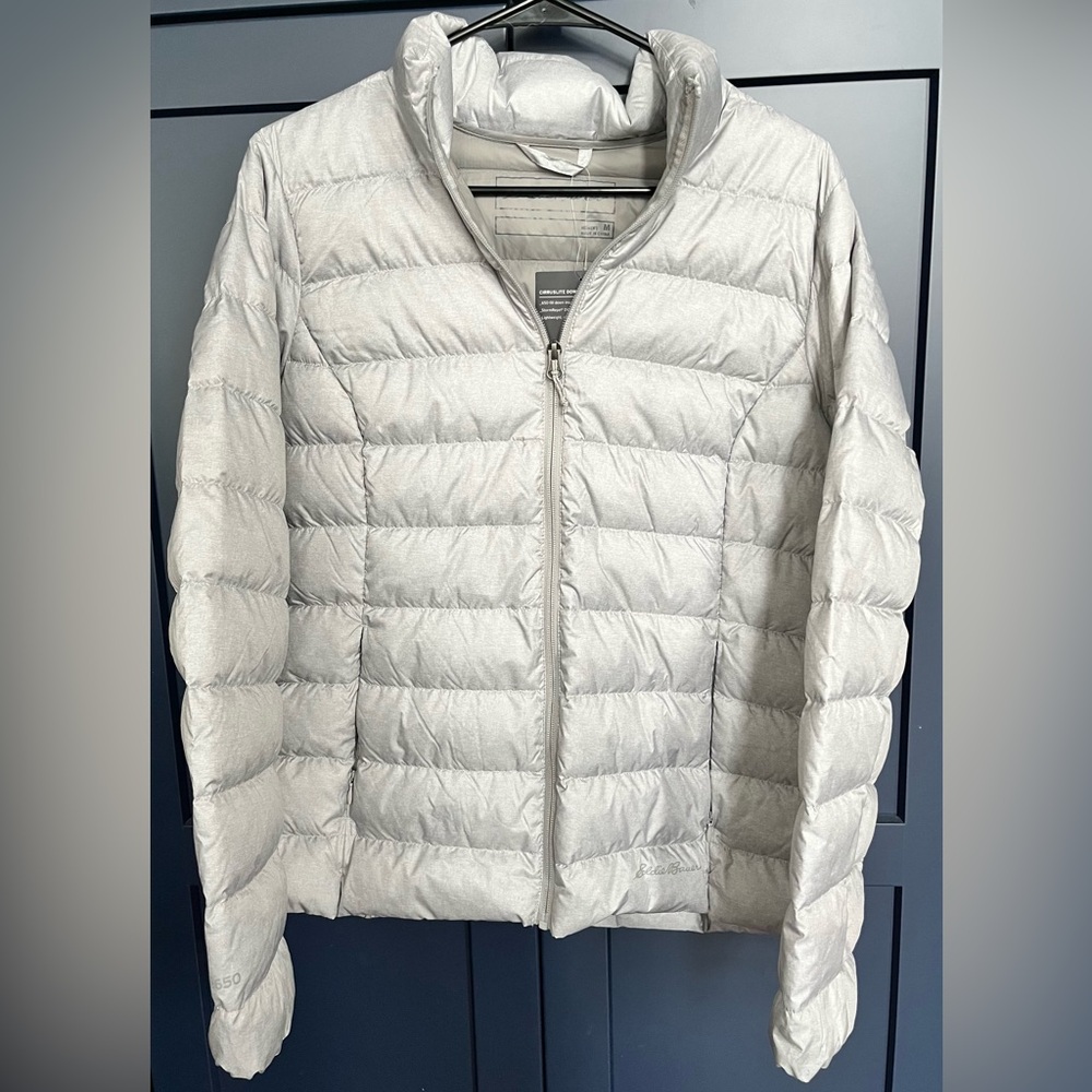 Eddie Bauer Gray Puffer Jacket NEW
